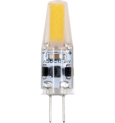 G4 1,5W LED-pære, 12V - 160lm, dimbar, COB, varmhvit
