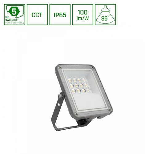 10W Noctis Max CCT lyskaster - IP65, 3 lysfarger, grå, utendørs