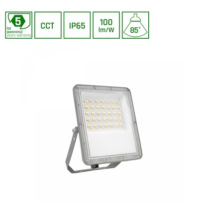 30W NOCTIS MAX CCT lyskaster - IP65, Grå, Justerbar CCT, utendørs