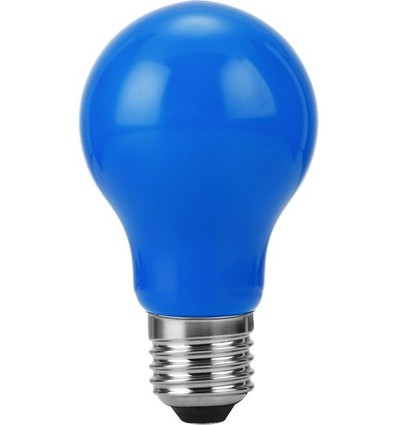 E27 1W LED filamentpære - A60, blå, Party Colour Premium