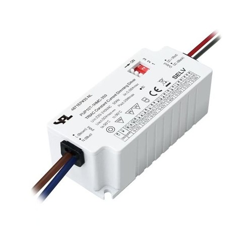 10W / 120-350mA dimbar LED-driver - 9-42V, Triac fasedimming, konstant strøm