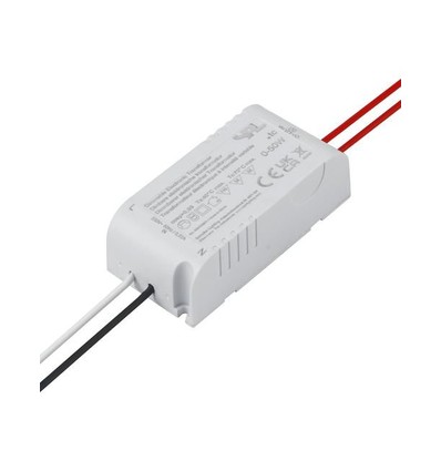 50W / 12V AC dimbar elektronisk transformator - 0-50W, IP20