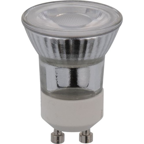 Mini GU10 MR11 3W dimbar LED-pære - 200lm, 40°, glass, varmhvit