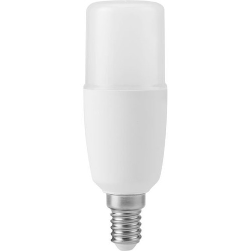 E14 7W LED rørpære, 10,8cm, 95-265V - 810lm, opalt glass