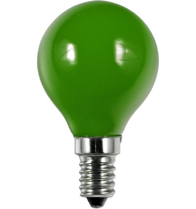 E14 1W LED kronepære - G45, Grønn, Party Colour Premium