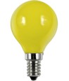 E14 1W LED kronepære - G45, Gul, Party Colour Premium