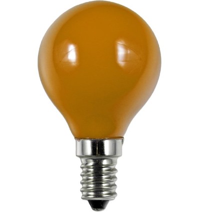 E14 1W LED kronepære - G45, Oransje, Party Colour Premium