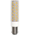 8cm / 6W dimbar BA15d LED rørpære - 840lm, 3000K, klart glass, AC/DC