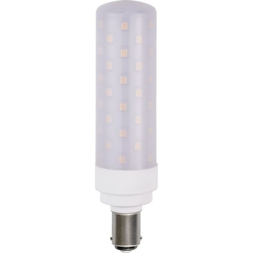 BA15d 11,3cm / 10W dimbar LED rørpære - 1050lm, opal glass, varmhvit