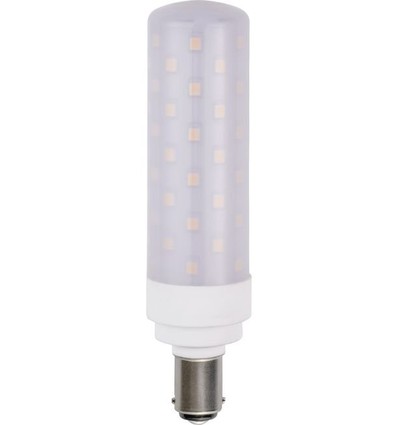 BA15d 11,3cm / 10W dimbar LED rørpære - 1050lm, opal glass, varmhvit