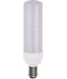 BA15d 11,3cm / 10W dimbar LED rørpære - 1050lm, opal glass, varmhvit