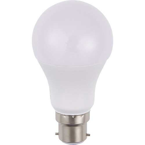 BA22d 5,5W LED-pære, 12-60V - A60, 600lm, opalt glass, 3000K