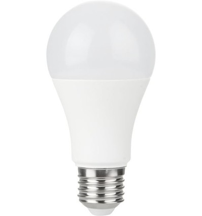E27 10W LED-pære, 12-60V - A60, 810lm, opalt glass, AC/DC