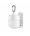 Oppladbar RGBW LED-lampe - Magnetisk & USB-C, inkl. fjernkontroll & karabinkrok