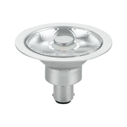 BA15d AR70 8W LED-pære, 12V - 10°, 480lm, dimbar, 2700K, grå finish