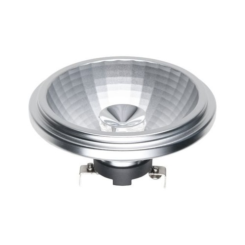 G53 AR111 12W LED-pære, 12V - 10°, dimbar, 3000K, grå, 750lm