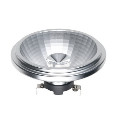 G53 AR111 12W dimbar LED-pære, 12V - 750lm, 35 grader, 3000K, grå finish