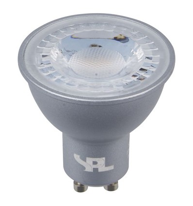GU10 5W LED-pære - 360lm, 40°, dimbar, sølv, 3000K