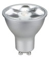 GU10 6W LED-pære - 500lm, 17°, dimbar, sølv, 2700K