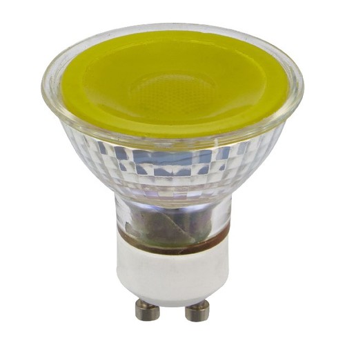 GU10 5W dimbar LED-pære - Gul, 38°, glass, 300lm