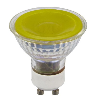 GU10 5W dimbar LED-pære - Gul, 38°, glass, 300lm