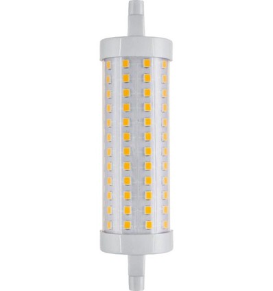 R7S 118mm / 14W dimbar LED-pære - 2000lm, 3000K, klart glass