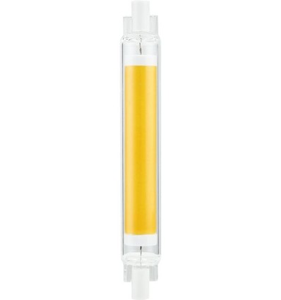 R7S 118mm / 9W dimbar LED-pære - 900lm, COB, 2700K, klart glass