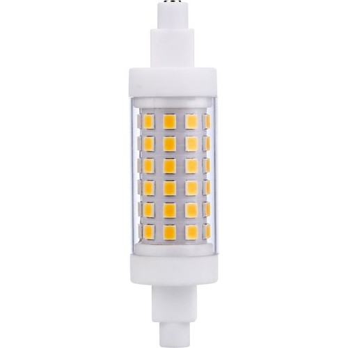 R7S 5W dimbar LED-pære - 470lm, 3000K, klar, keramikk