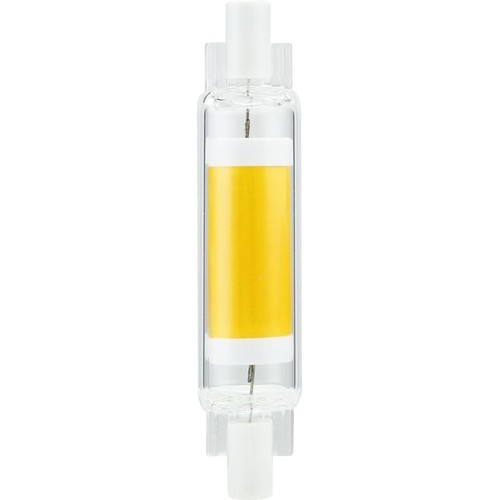 R7S 78mm / 4W dimbar LED-pære - 470lm, COB, klart glass, varmhvit