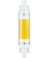 R7S 78mm / 4W dimbar LED-pære - 470lm, COB, klart glass, varmhvit