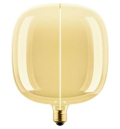 E27 4,8W dimbar LED-pære - Big Flex Magnetic, 1800K, filament, gullglass, 200lm