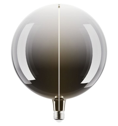 E27 4,8W dimbar LED-pære - G200, Filament Flex Magnetic, 1800K, røykfarget glass