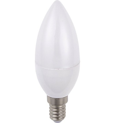 E14 3W LED kronepære, 100-240V - C37, opalglass, 3000K, 270lm