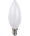 E14 3W LED kronepære, 100-240V - C37, opalglass, 3000K, 270lm