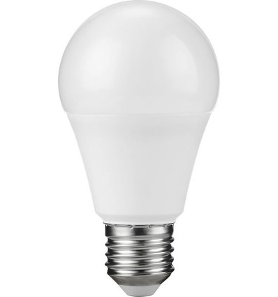 E27 9W LED-pære - A60, 900lm, 3000K, opalglass
