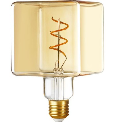 E27 4W LED Filament Ice Cube C95 dimbar - 240lm, 2200K, gyllent glass