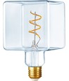 E27 4W dimbar LED Ice Cube pære - C95, 2500K, Crystal, Filament Flex