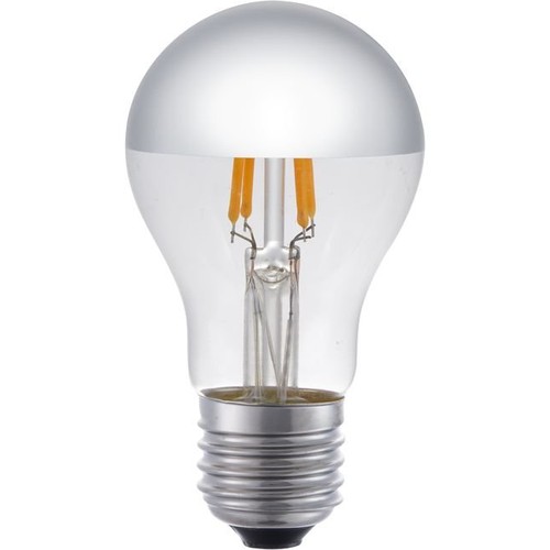 E27 4W dimbar LED kronepære, topforsølvet - A55, 250lm, 2500K