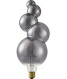 E27 4W XXL Flex Bubble-5 LED-pære - 100lm, 2200K, dimbar, røykfarget glass, filament