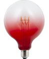 E27 4W dimbar LED-pære - G125, rød, Flex Filament, 140lm