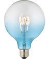E27 4W dimbar LED-pære - G125, Flex Filament, Blå, 140lm