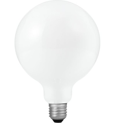E27 6W dimbar LED-pære - DimToWarm, G125, opalt glass, 2000-4500K, filament