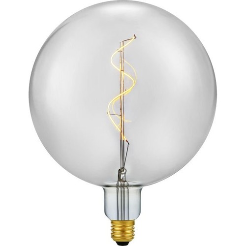 E27 5,5W Slim Flex Filament Globe G200 - 470lm, 2200K, røykfarget glass, dimbar