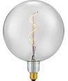 E27 5,5W Slim Flex Filament Globe G200 - 470lm, 2200K, røykfarget glass, dimbar