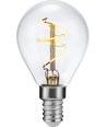E14 3,2W dimbar LED kronepære - Slim Flex filament, G45, 320lm, 2200K, klart glass