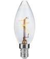 E14 1,5W Slim Flex Filament kronepære - C35, 150lm, 2200K, klart glass