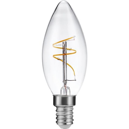 E14 3,2W dimbar Slim Flex LED kronepære - C35, 2200K, filament, klart glass