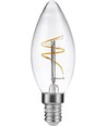 E14 3,2W dimbar Slim Flex LED kronepære - C35, 2200K, filament, klart glass