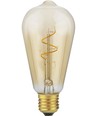 E27 2,9W dimbar LED-pære - Slim Flex Filament, ST64, 2200K, Gold, 250lm