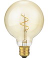 E27 2,9W dimbar LED-pære - G95 Globe, Slim Flex Filament, 2200K, Gold, 250lm